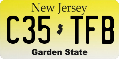 NJ license plate C35TFB