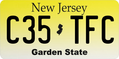 NJ license plate C35TFC