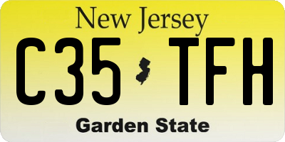 NJ license plate C35TFH