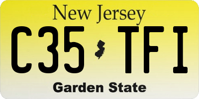NJ license plate C35TFI