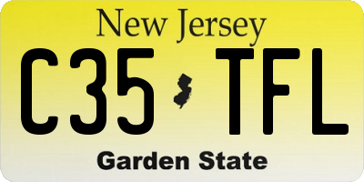 NJ license plate C35TFL