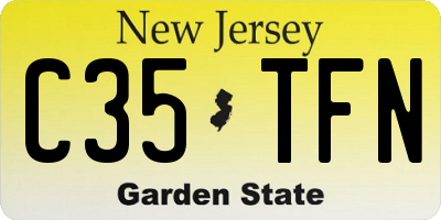 NJ license plate C35TFN