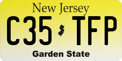 NJ license plate C35TFP