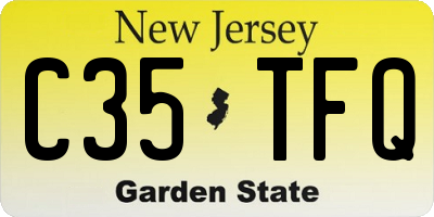 NJ license plate C35TFQ