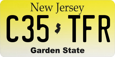 NJ license plate C35TFR