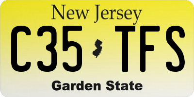 NJ license plate C35TFS