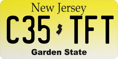 NJ license plate C35TFT