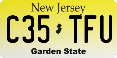 NJ license plate C35TFU