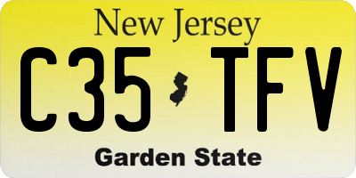 NJ license plate C35TFV