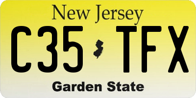 NJ license plate C35TFX
