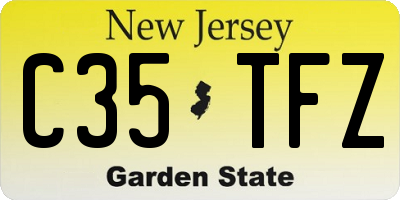 NJ license plate C35TFZ