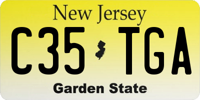 NJ license plate C35TGA