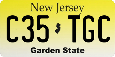 NJ license plate C35TGC