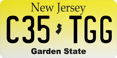 NJ license plate C35TGG