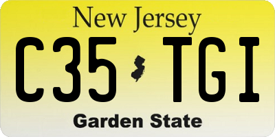 NJ license plate C35TGI