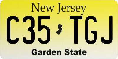 NJ license plate C35TGJ
