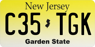 NJ license plate C35TGK
