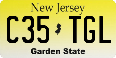 NJ license plate C35TGL