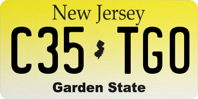 NJ license plate C35TGO