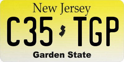NJ license plate C35TGP