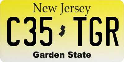 NJ license plate C35TGR