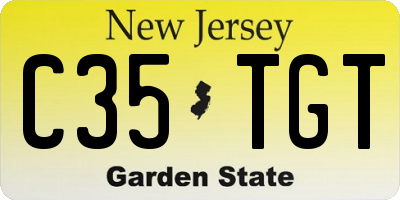 NJ license plate C35TGT