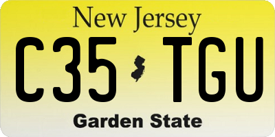 NJ license plate C35TGU