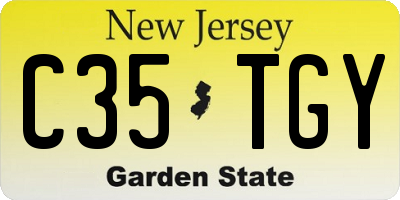 NJ license plate C35TGY