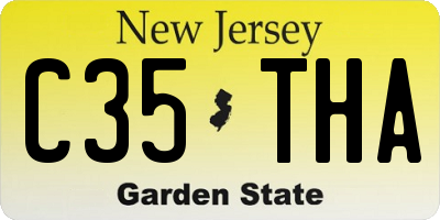 NJ license plate C35THA