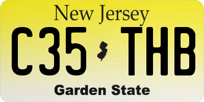 NJ license plate C35THB