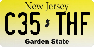 NJ license plate C35THF