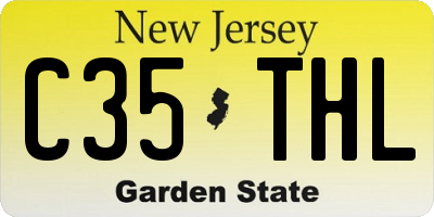 NJ license plate C35THL