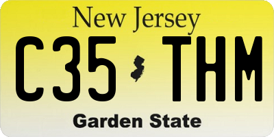 NJ license plate C35THM