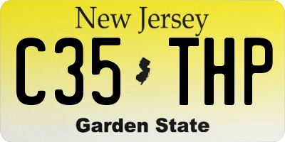 NJ license plate C35THP