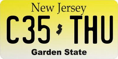 NJ license plate C35THU