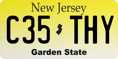 NJ license plate C35THY