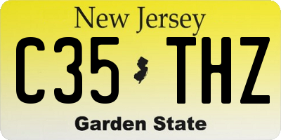 NJ license plate C35THZ