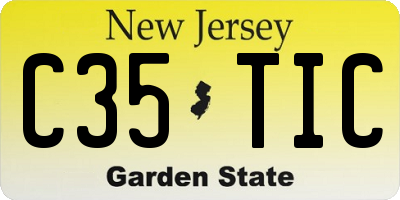 NJ license plate C35TIC