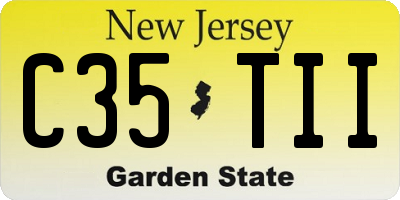 NJ license plate C35TII