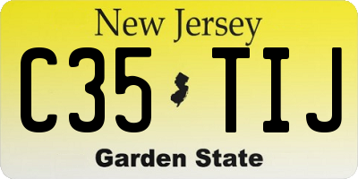 NJ license plate C35TIJ