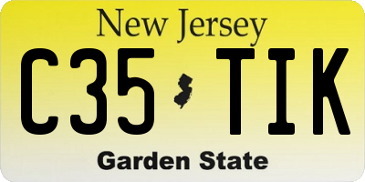 NJ license plate C35TIK