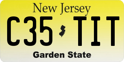 NJ license plate C35TIT