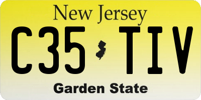 NJ license plate C35TIV