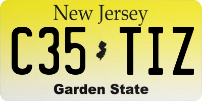 NJ license plate C35TIZ