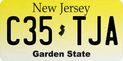 NJ license plate C35TJA