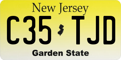 NJ license plate C35TJD