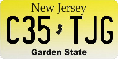 NJ license plate C35TJG