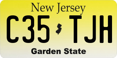 NJ license plate C35TJH