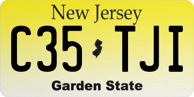 NJ license plate C35TJI