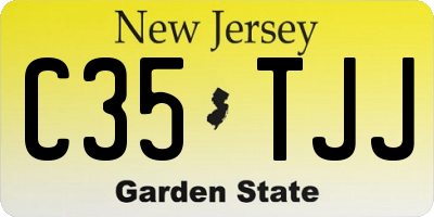 NJ license plate C35TJJ